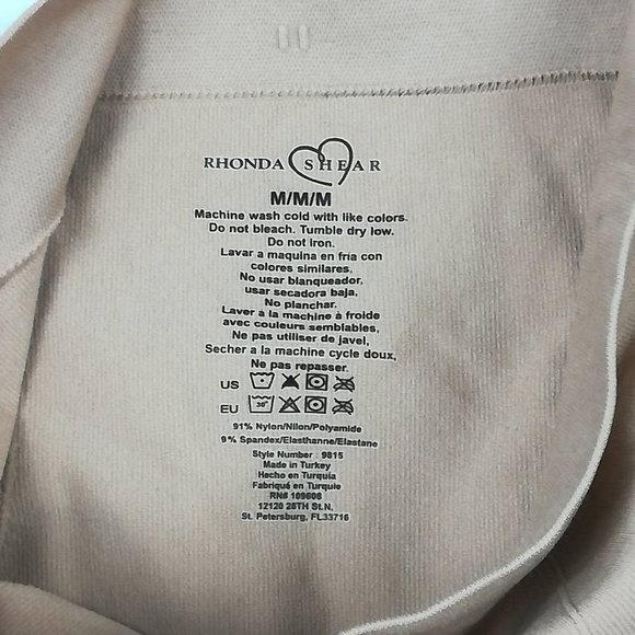 Rhonda Shear Womens Lot of 2 Shaping Shorts Bottom Multicolor High Waisted M New - Picture 11 of 11